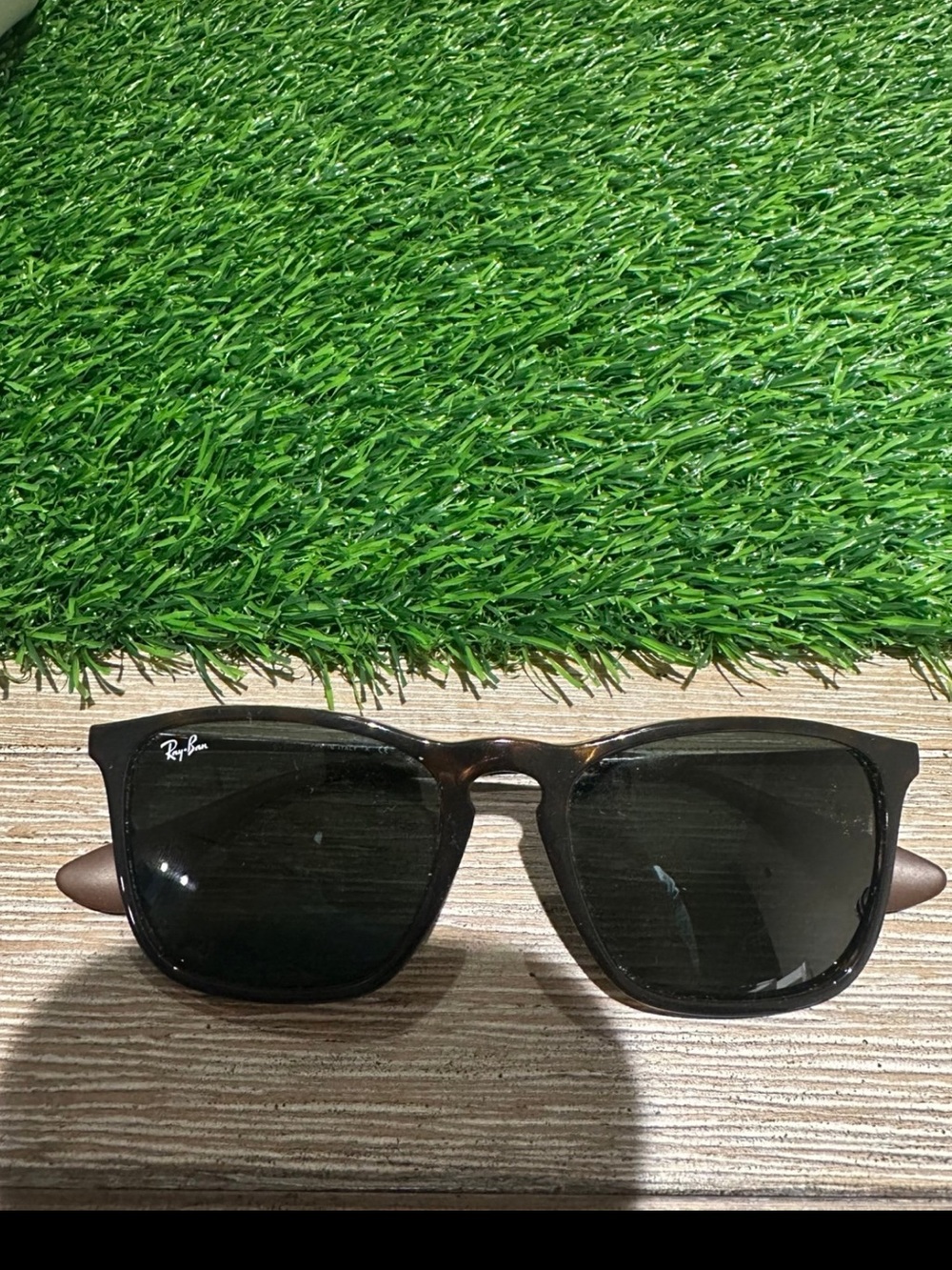 Ray-Ban Brown Tortoiseshell Frame Sunglasses with Black Lenses